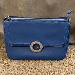 Karl Lagerfeld blue leather shoulder bag